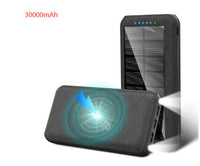 HKM-779859 Wireless Solar Charger with LED Flashlight, 3 USB Ports, for Portable Use with Apple, Xiaomi, Samsung Devices