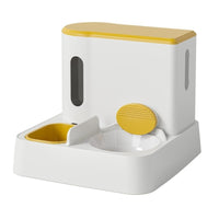 HKM-779987 Automatic Pet Feeder and Water Dispenser with Integrated Double Bowls for Cats
