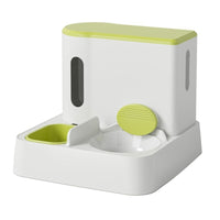 HKM-779987 Automatic Pet Feeder and Water Dispenser with Integrated Double Bowls for Cats