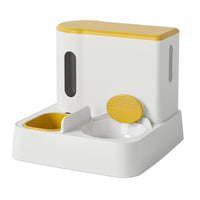 HKM-779987 Automatic Pet Feeder and Water Dispenser with Integrated Double Bowls for Cats