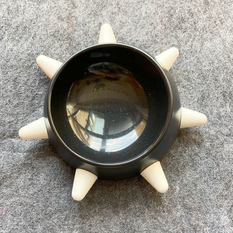 HKM-779987 Stylish Large Pet Oblique Rivet Food Bowl - 500ML Capacity in Multiple Color Options