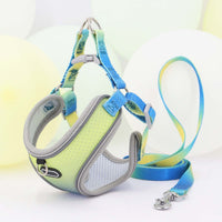 HKM-780243 Lightweight Polyester Dog Chest Strap with Traction Rope - Solid Color Options Available