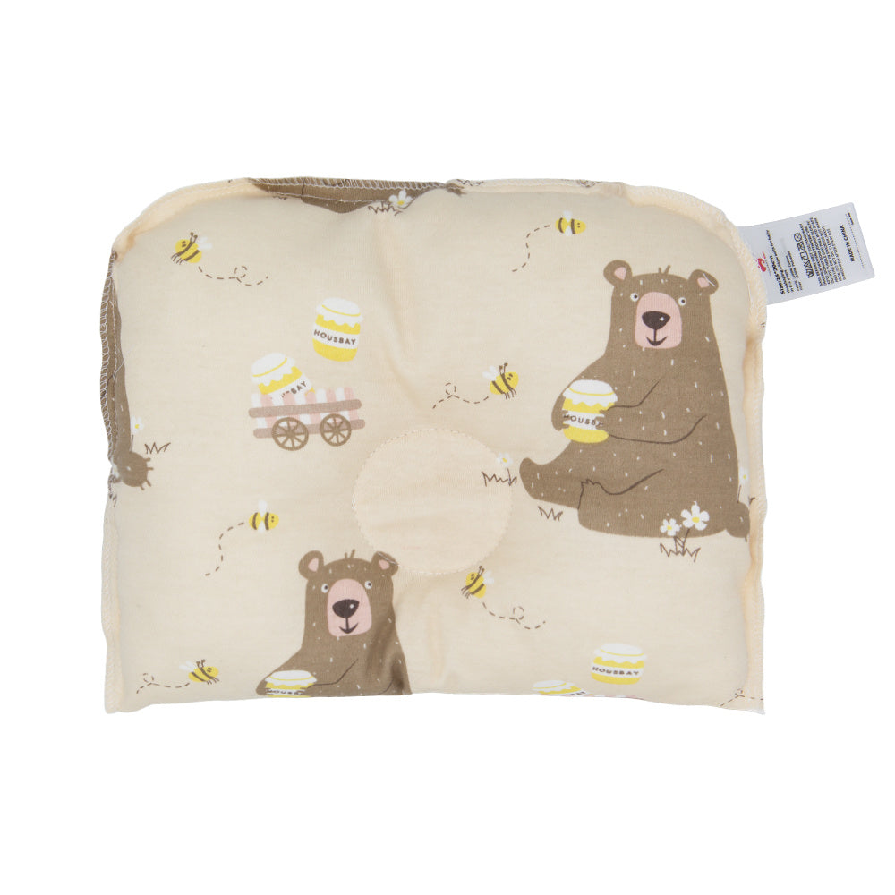 HKM-780307 Correct Head Shape Kid Pillow - Flannel Cotton and Polyester Fiber Sleeping Bag for Infants 0-12 Months