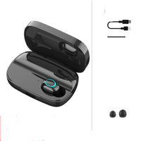 HKM-780371 True Wireless Bluetooth 5.0 Headset with Digital Display and Waterproof Design, Dual In-ear, Available in Multiple Colors and Battery Capacities