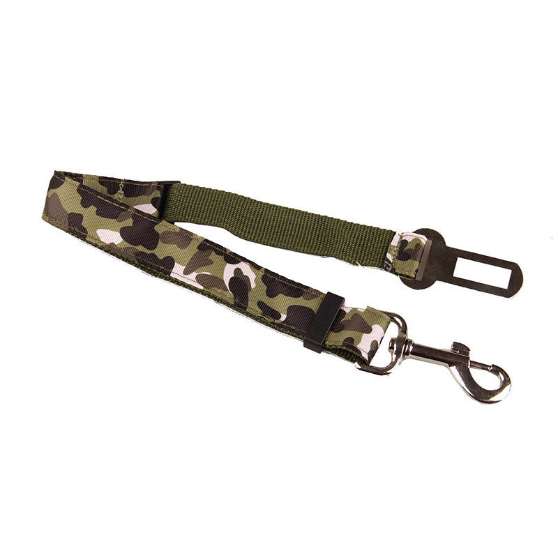 HKM-780435 Camouflage Nylon Traction Rope for Dog Seat Belt Safety