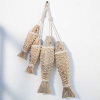 HKM-780435 Creative Mediterranean Retro Wall Hanging Ornaments - Pine Carved Fish, Insects, Birds & Beasts