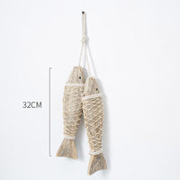 HKM-780435 Creative Mediterranean Retro Wall Hanging Ornaments - Pine Carved Fish, Insects, Birds & Beasts