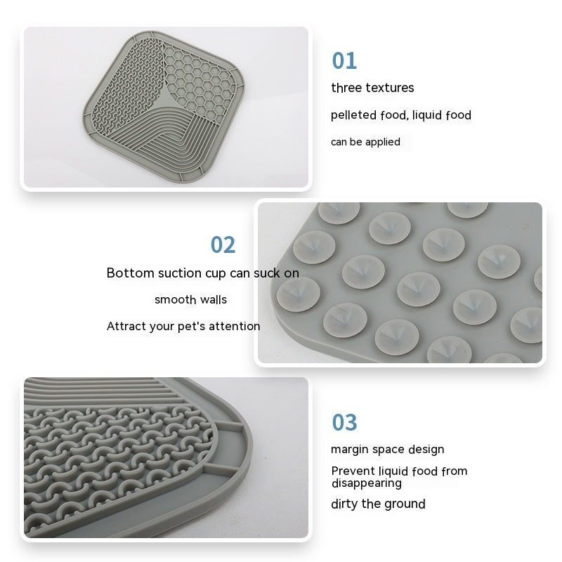 HKM-780499 Anti-Choke Silicone Slow Feeding Bowl and Licking Pad for Dogs - Multiple Sizes Available