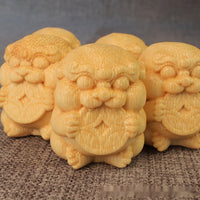 HKM-780563 Bamboo Carving Ornament - Cash-Free Design, 4.5cm Height, 3.5cm Diameter