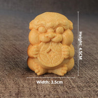 HKM-780563 Bamboo Carving Ornament - Cash-Free Design, 4.5cm Height, 3.5cm Diameter