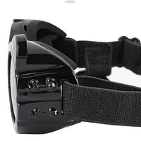 HKM-780627 Dog and Cat UV Protection Sunglasses Goggles with Nylon Strap - Black or Black and White