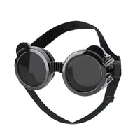 HKM-780627 Dog and Cat UV Protection Sunglasses Goggles with Nylon Strap - Black or Black and White