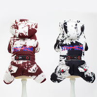 HKM-780627 Fashionable Dark Camouflage Pet Clothing for Dogs in Black and Burgundy
