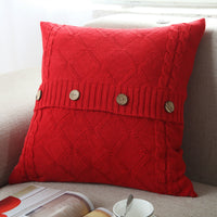 HKM-780691 Cotton Knitted Outdoor Pillowcase in Modern Plain Design