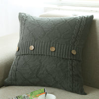 HKM-780691 Cotton Knitted Outdoor Pillowcase in Modern Plain Design