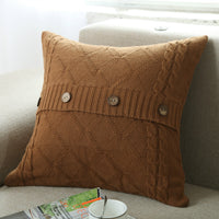 HKM-780691 Cotton Knitted Outdoor Pillowcase in Modern Plain Design