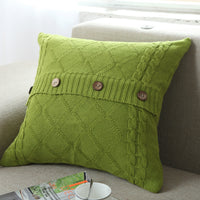 HKM-780691 Cotton Knitted Outdoor Pillowcase in Modern Plain Design