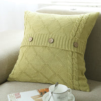 HKM-780691 Cotton Knitted Outdoor Pillowcase in Modern Plain Design