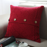 HKM-780691 Cotton Knitted Outdoor Pillowcase in Modern Plain Design