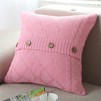 HKM-780691 Cotton Knitted Outdoor Pillowcase in Modern Plain Design