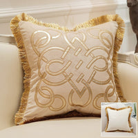 HKM-780755 Striped Flannel Cushion Pillowcase for Living Room – Soft Cotton with PP Cotton Filling