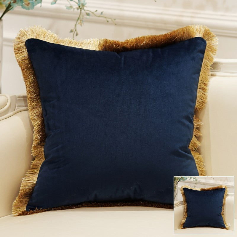 HKM-780755 Striped Flannel Cushion Pillowcase for Living Room – Soft Cotton with PP Cotton Filling