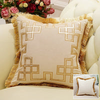 HKM-780755 Striped Flannel Cushion Pillowcase for Living Room – Soft Cotton with PP Cotton Filling