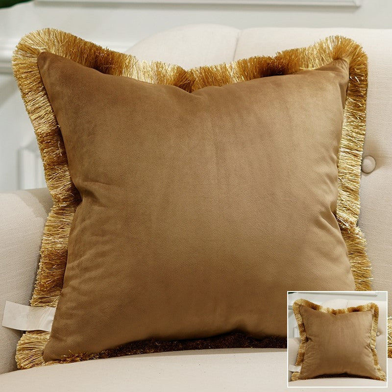 HKM-780755 Striped Flannel Cushion Pillowcase for Living Room – Soft Cotton with PP Cotton Filling