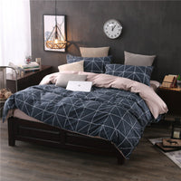HKM-780947 Checked Cotton Bed Sheet Set - 3-Piece for Various Bed Sizes
