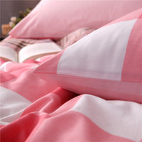 HKM-780947 Checked Cotton Bed Sheet Set - 3-Piece for Various Bed Sizes