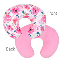 HKM-781011 U-Shaped Polyester Cotton Nursing Pillowcase - Forest Animals, Cedar Bear, Sunflower, Watercolor Flowers, Retro Geometry, Snowflake, Blooming Rose Red Flower Designs