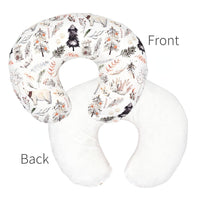 HKM-781011 U-Shaped Polyester Cotton Nursing Pillowcase - Forest Animals, Cedar Bear, Sunflower, Watercolor Flowers, Retro Geometry, Snowflake, Blooming Rose Red Flower Designs