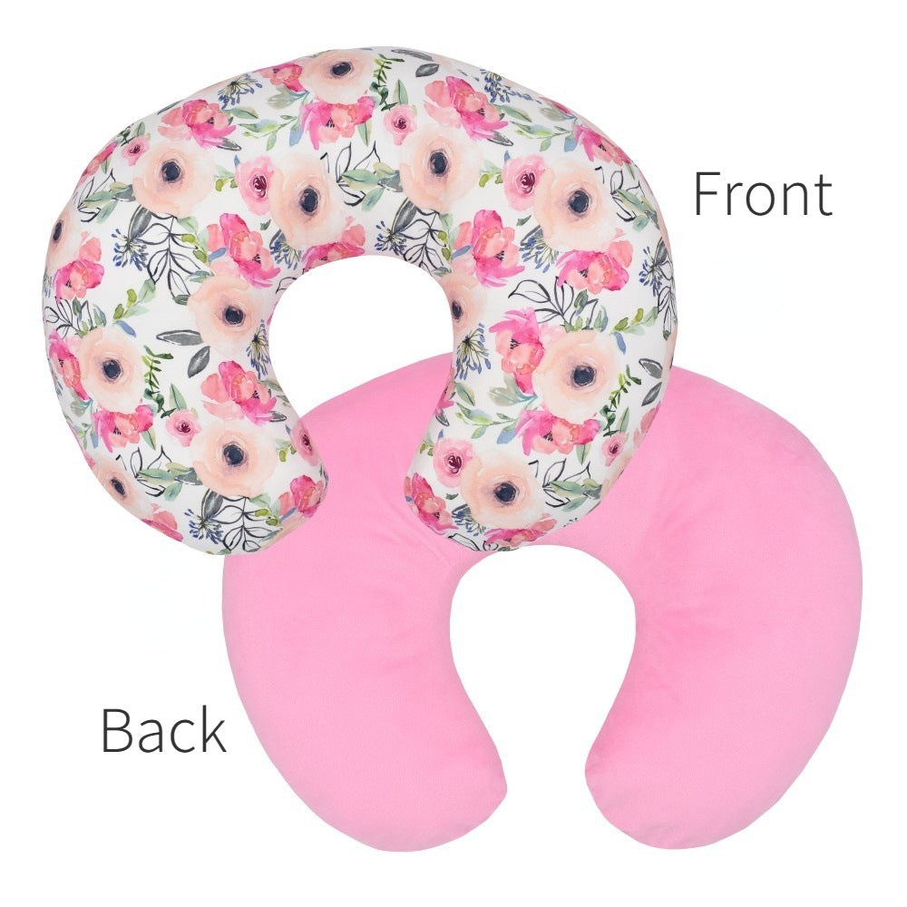 HKM-781011 U-Shaped Polyester Cotton Nursing Pillowcase - Forest Animals, Cedar Bear, Sunflower, Watercolor Flowers, Retro Geometry, Snowflake, Blooming Rose Red Flower Designs