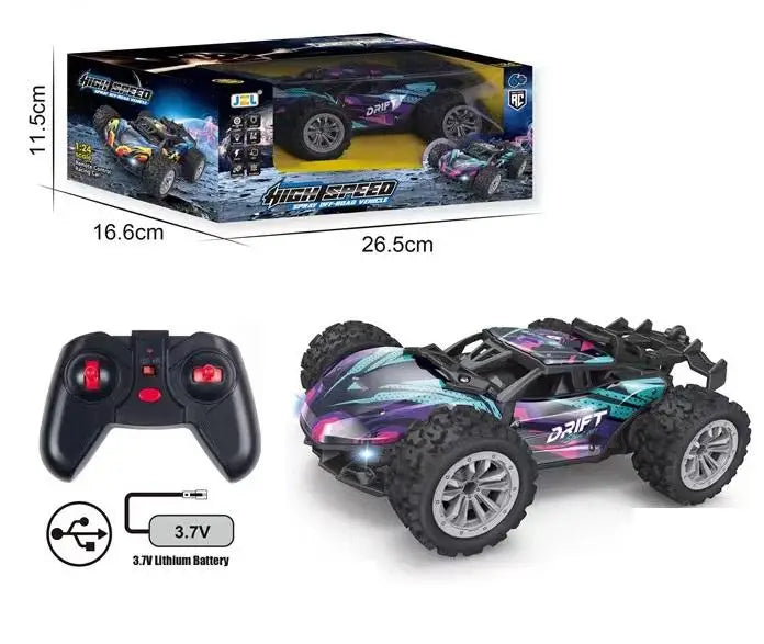 HKM-781203 4WD Alloy Spray Remote Control Drift Car - High Speed Off-Road Electric Stunt Truck for All Ages