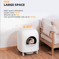 HKM-781459 Automatic Smart Cat Toilet with Enclosed Design and Deodorizing System