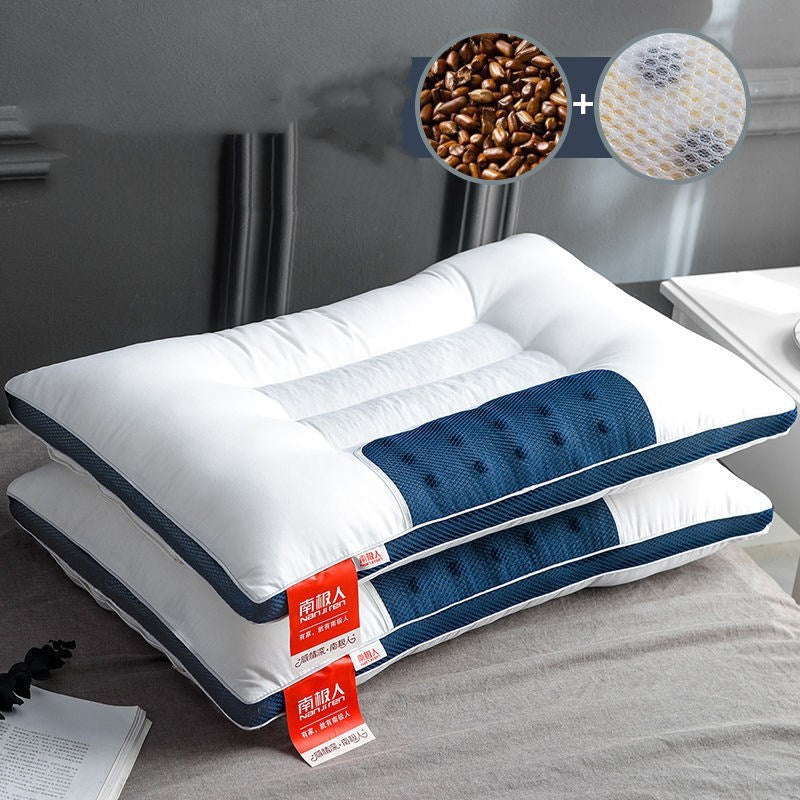 HKM-781459 Cervical Cotton & Buckwheat Seed Pillow with Magnet and Cassia Options