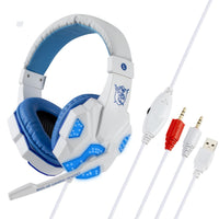 HKM-781523 Luminous Wired Computer Headset with 3.5mm and USB Connection, 20-20,000 Hz Frequency Response