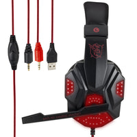 HKM-781523 Luminous Wired Computer Headset with 3.5mm and USB Connection, 20-20,000 Hz Frequency Response