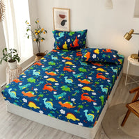 HKM-781587 Multi-Size Fixed Dustproof Polyester Mattress Cover with Floral Pattern, 180X (200-220cm)