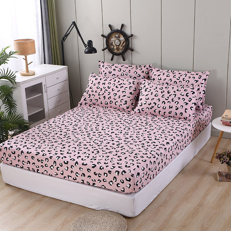 HKM-781587 Multi-Size Fixed Dustproof Polyester Mattress Cover with Floral Pattern, 180X (200-220cm)