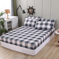 HKM-781587 Multi-Size Fixed Dustproof Polyester Mattress Cover with Floral Pattern, 180X (200-220cm)