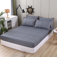 HKM-781587 Multi-Size Fixed Dustproof Polyester Mattress Cover with Floral Pattern, 180X (200-220cm)
