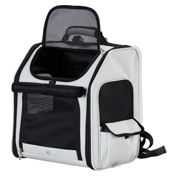 HKM-781971 Expandable Pet Carrier Backpack for Small Dogs and Cats – Breathable Mesh Travel Backpack Holds Up to 26 Lbs