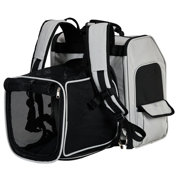 HKM-781971 Expandable Pet Carrier Backpack for Small Dogs and Cats – Breathable Mesh Travel Backpack Holds Up to 26 Lbs