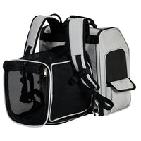 HKM-781971 Expandable Pet Carrier Backpack for Small Dogs and Cats – Breathable Mesh Travel Backpack Holds Up to 26 Lbs