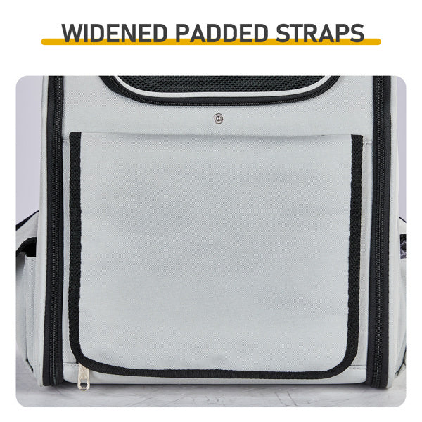 HKM-781971 Expandable Pet Carrier Backpack for Small Dogs and Cats – Breathable Mesh Travel Backpack Holds Up to 26 Lbs