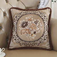 HKM-782163 Embroidered Jacquard Cushion Cover in Mixed Fabric – Available in 50x50CM and 60x60CM Sizes
