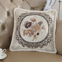 HKM-782163 Embroidered Jacquard Cushion Cover in Mixed Fabric – Available in 50x50CM and 60x60CM Sizes