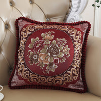 HKM-782163 Embroidered Jacquard Cushion Cover in Mixed Fabric – Available in 50x50CM and 60x60CM Sizes
