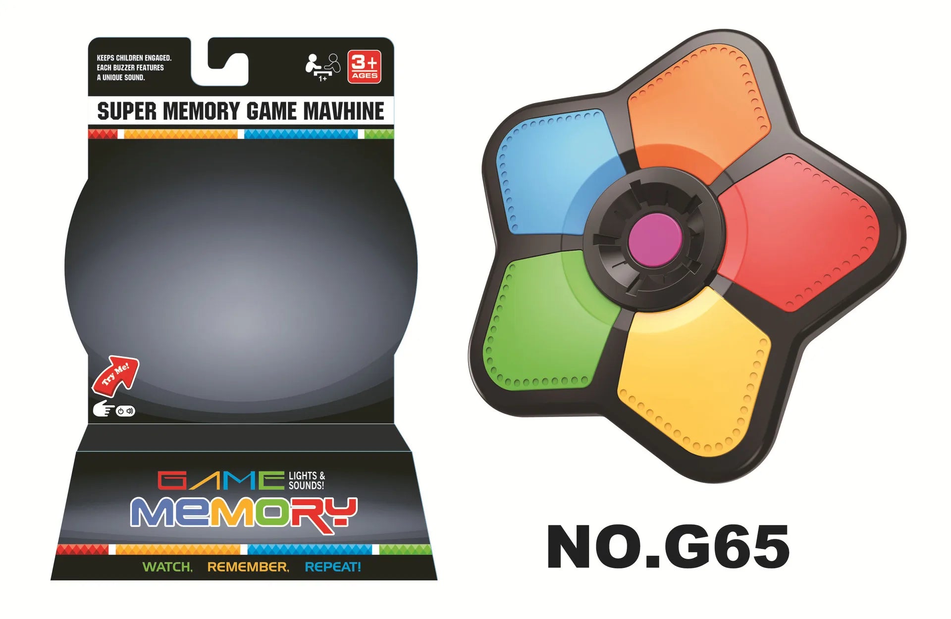 HKM-782355 Educational Star Shaped Maze Memory Game with Light and Sound for Children